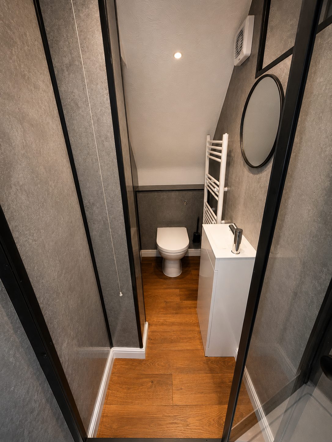 Bathroom after renovation plumbing work