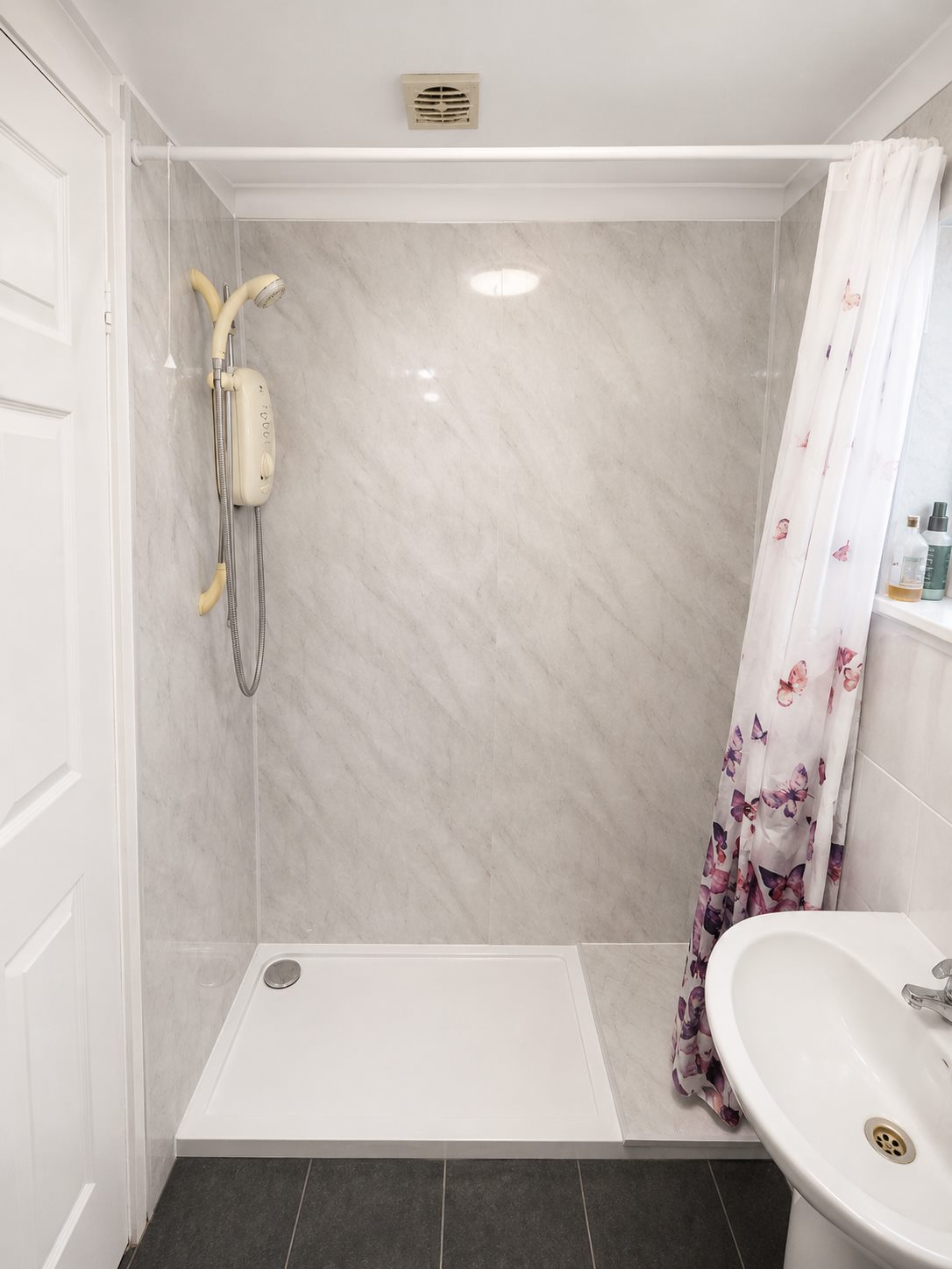 Bathroom basin toilet and pipework finish after renovation plumbing