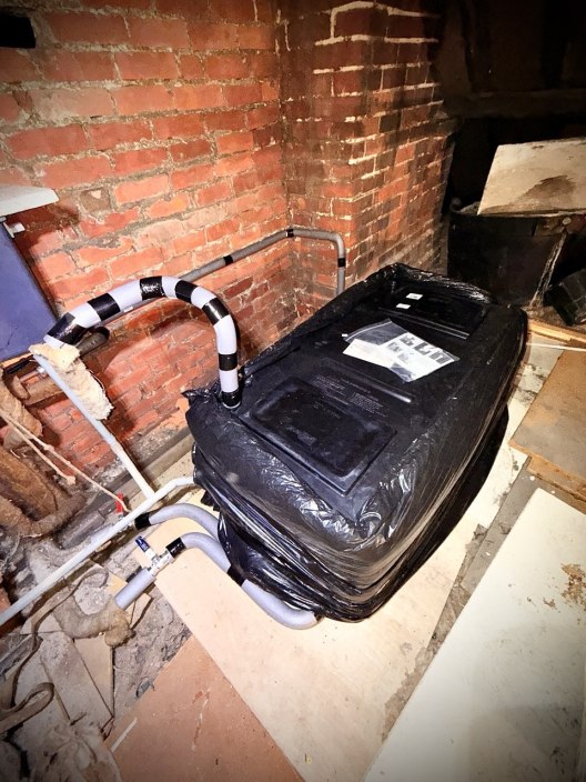 Polytank installation by plumber in Suffolk